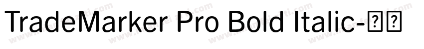 TradeMarker Pro Bold Italic字体转换